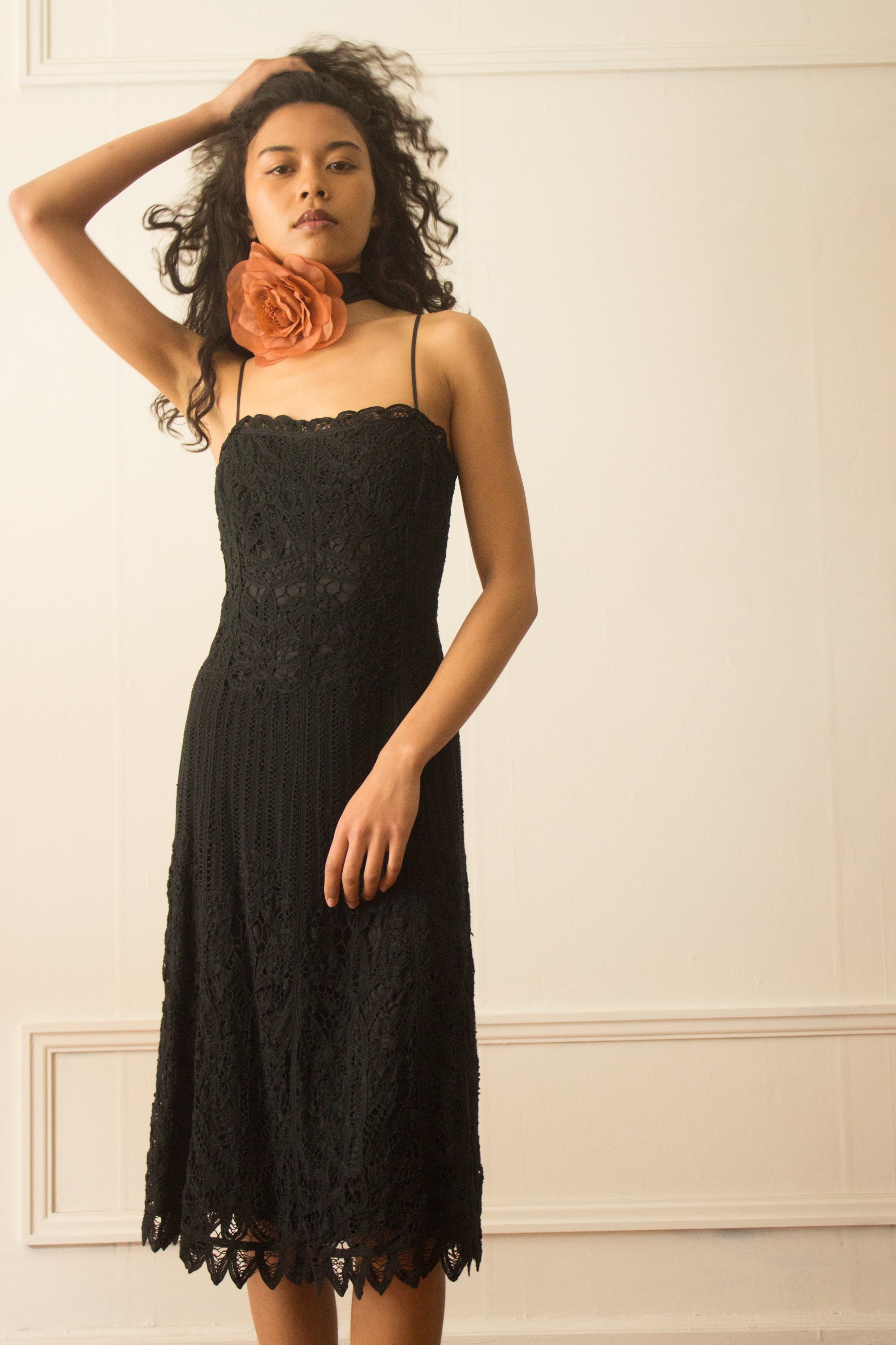 1990s Betsey Johnson Crocheted Lace Slip Dress Wayward Collection